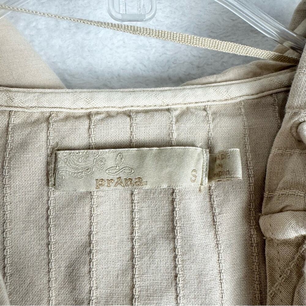 PrAna Women's Farin Textured Hooded Pullover Top/Jacket In Stone Cream Size S‎ - Picture 8 of 15